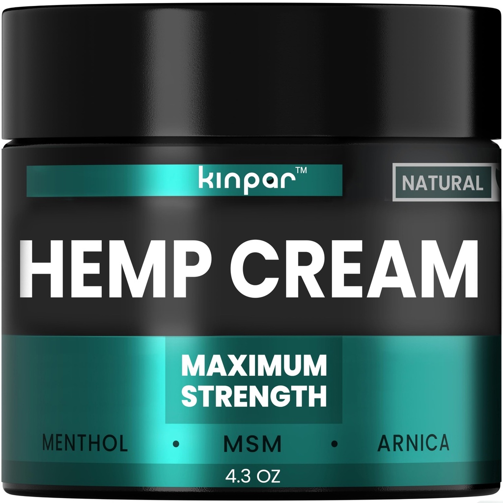 Natural Hemp Cream with Turmeric, Msm, Arnica - Hemp Cream Maximální síla pro nepohodlí v zádech, HIPS, Joints, Knees, Elbow - Maximální společná podpora s Hemp Oil Extract Gel - 4 oz