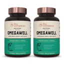 Živý OmegaWell Fish Oil: Heart, Brain, and Joint Support CLAS124; 800 mg EPA 600 mg DHA - Enteric- Coated, Sustainable Sourced - Snadno spolknout 120 Počet (2- Pack)