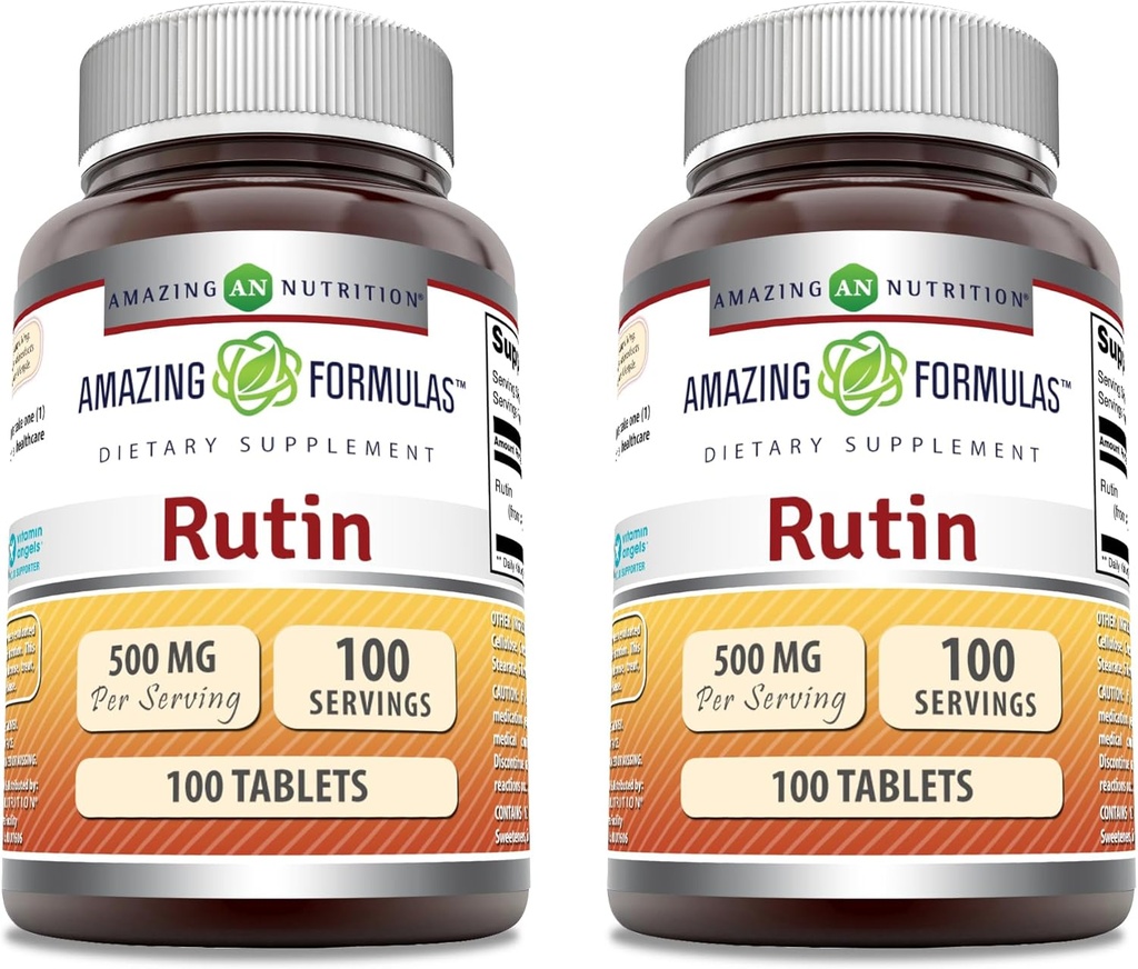 Amazing Appendias Rutin dodatek 124; 500 Mg COMM124; Tablety 124; Non-GMO COMP124; gluten Free CMP124; Made in USA (2 balení 124; 100 Počet)