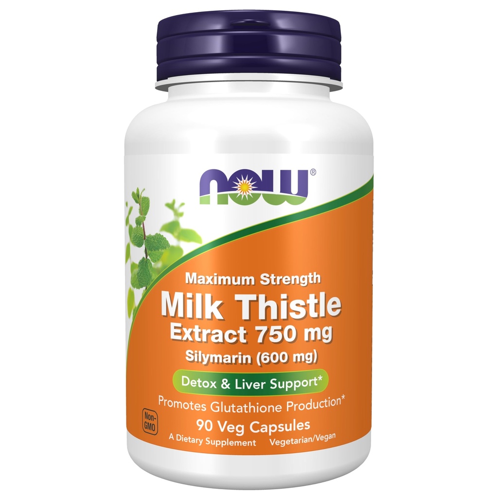 Foods Milk Thistle Extract 750 mg Silymarin (600 mg), Maximální síla - 90 Veg Kapsle