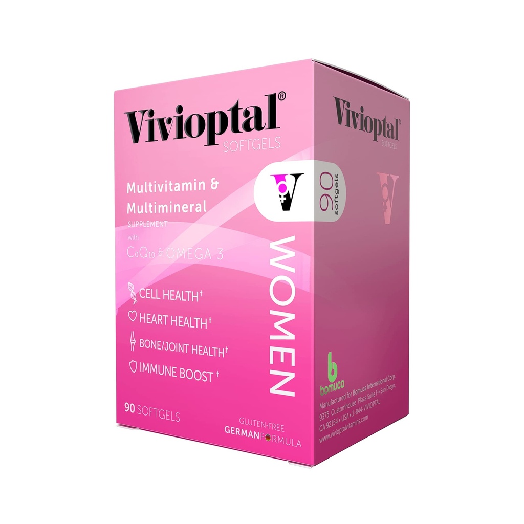 Vivioptal, Ženy, Multivitamin & Multiminerální doplněk, 90 Kapsle