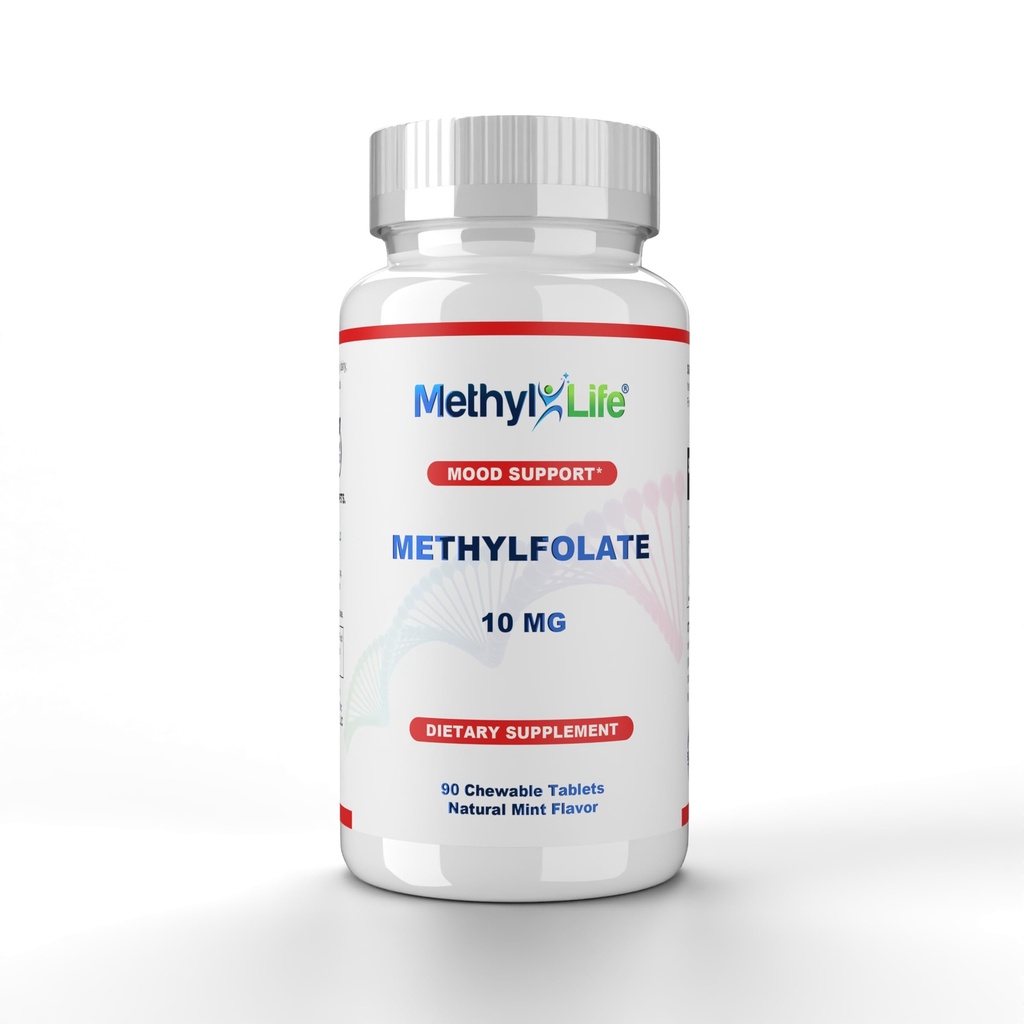 Methyl- Life ® L-Methylfolát 10 mg - žvýkací aktivní folátové tablety s ultračistou formou Cerebrofolátu ® (L-5-MTHF, vápník)