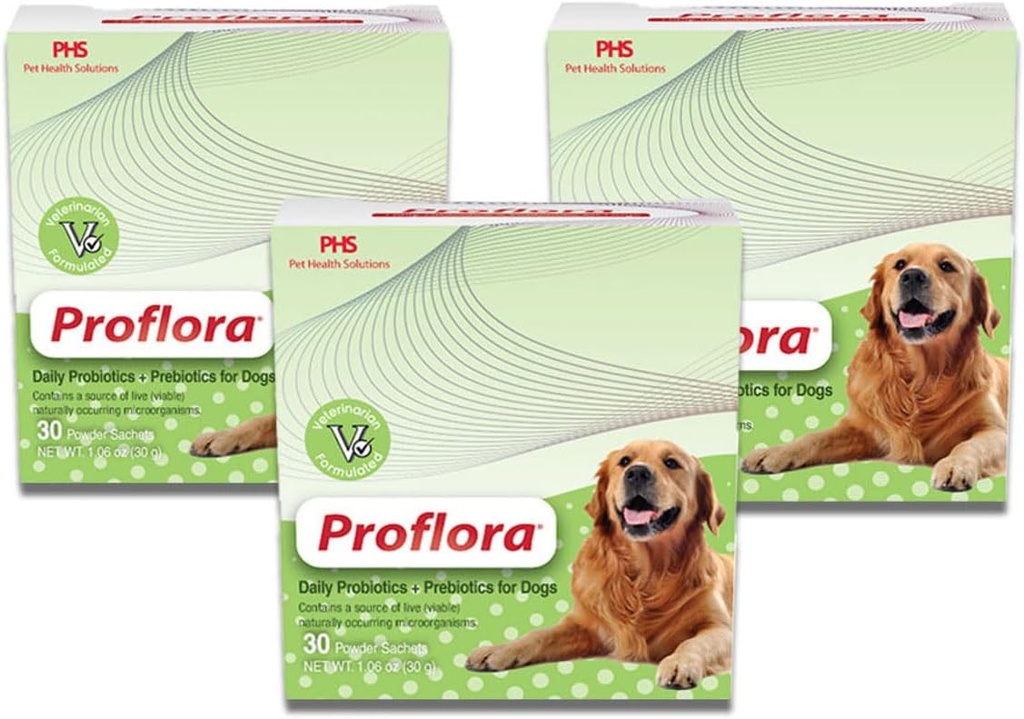 Probiotika pro psy - Zdravá strava - Zvyšování imunitního systému - Běžná funkce komínu - Kůže a srst - Doplněk pro GI Trakt - 90 Služeb, 3-Pack