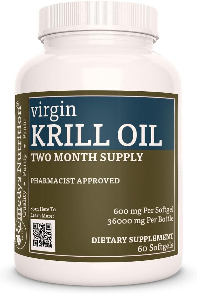 Remedy 's Nutrition Virgin Krill Oil (Omega-3 mastné kyseliny: EPA & DHA)