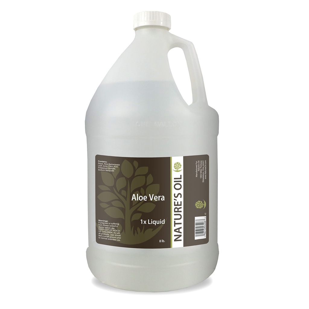 Nature 's Oil Aloe Vera Liquid 1x, 8lbs (1 gallon) Čistý Aloe extrakt pro péči o pleť, péči o vlasy, a DIY osobní péče
