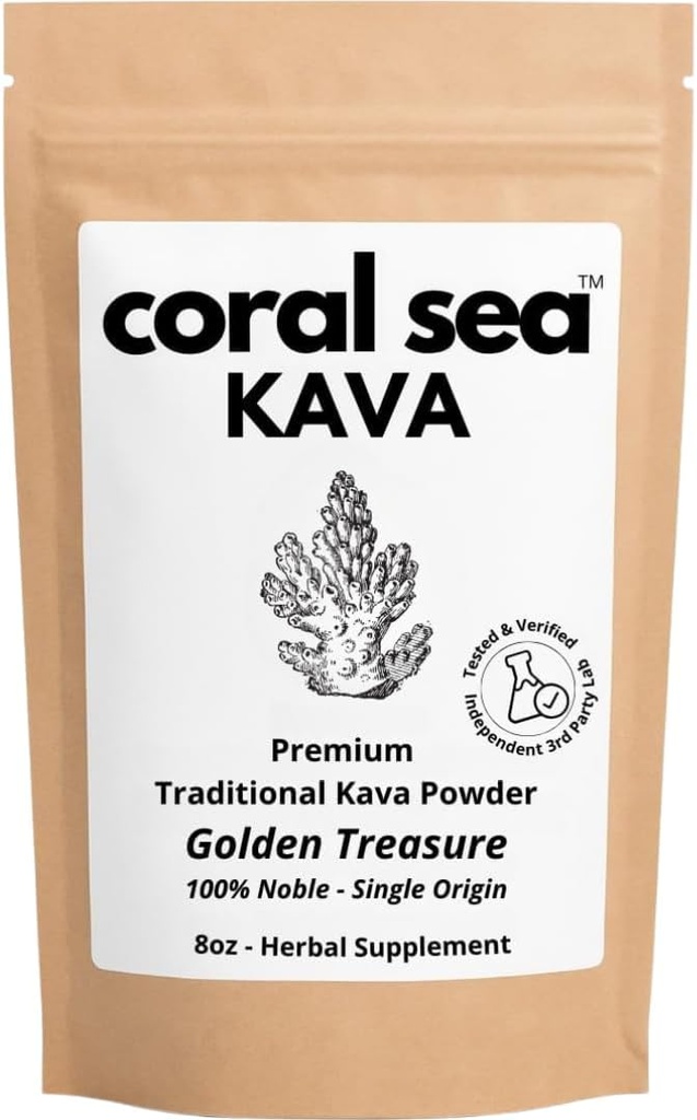 Kava Powder Noble Kava Kava Root Drink Vanuatu Traditional Grind Tea Calming Vylepšení Vyvážená silná přírodní hořkost Flavor zlatý poklad 8oz