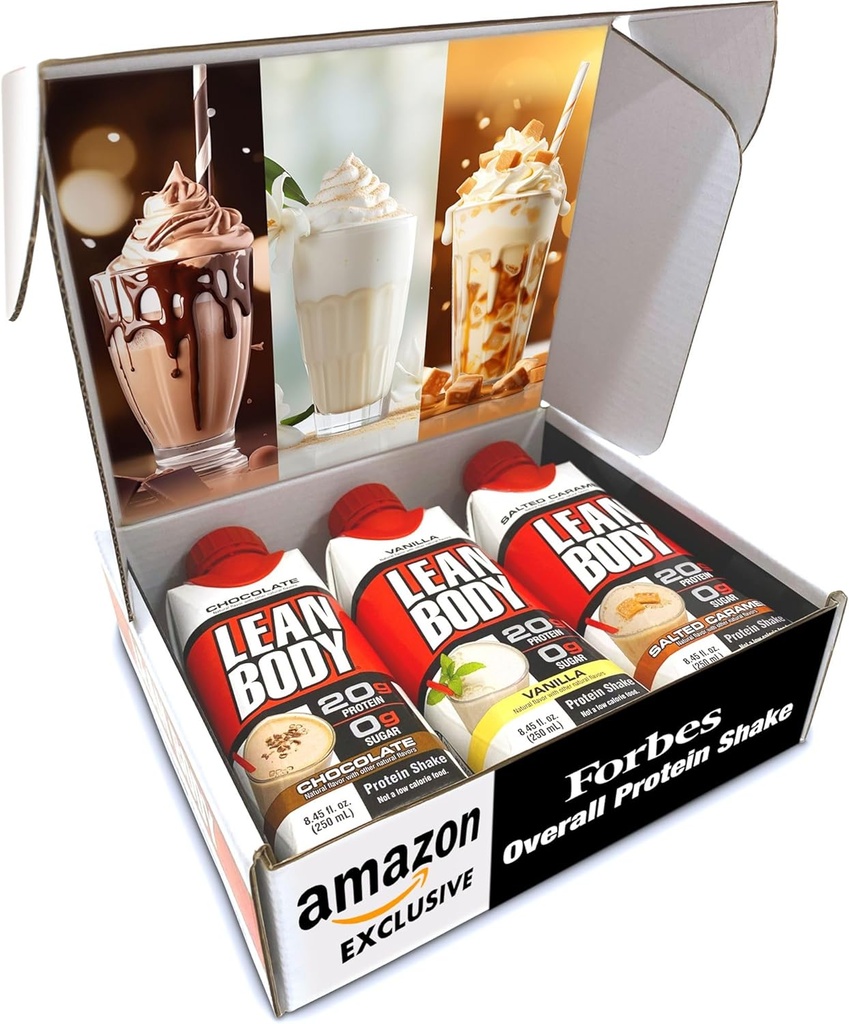 Labrada Lean Tělo Triple Taster Pack 124; On-The- The- Whey Blend Protein Shake, Nulový cukr, gluten zdarma, obohacené o 22 Vitamíny & Minerály 8.45Fl Oz (balení po 3)
