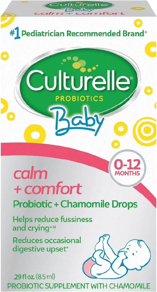 Culturelle Baby klid + Comfort Probiotika + Heřmánkové kapky 124; Pomáhá snížit příležitostné kojenecké stravitelné Upset, 0.29 f. oz. Kapky