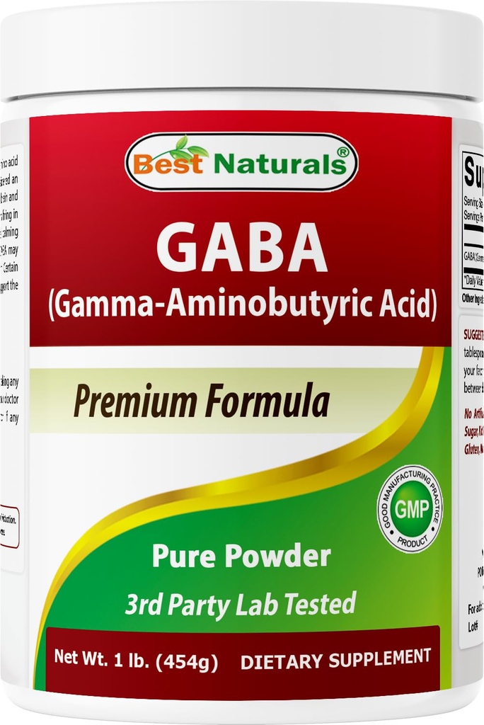 Nejlepší Naturals GABA (gama aminobutyrická kyselina) čistý prášek 1 libra
