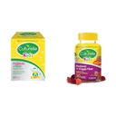 Culturelle Kids Probiotic + Fiber Packets (ages 3 +) - 60 Count & Daily Probiotic for Kids + Veggie Fiber Gummies (ages 3 +) - 30 Count - Digestive Health & Immunication Support Berry Flavor with a Vitamin C