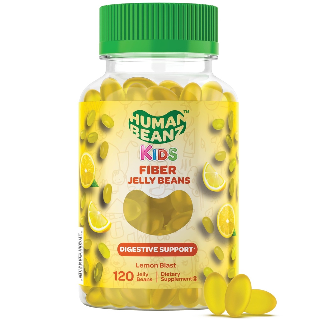 Vláknina Jelly Bean Gummies pro děti, Vláknina doplňky pro trávicí zdraví, Vegetarian Fiber Gummy 120 Jellybeans