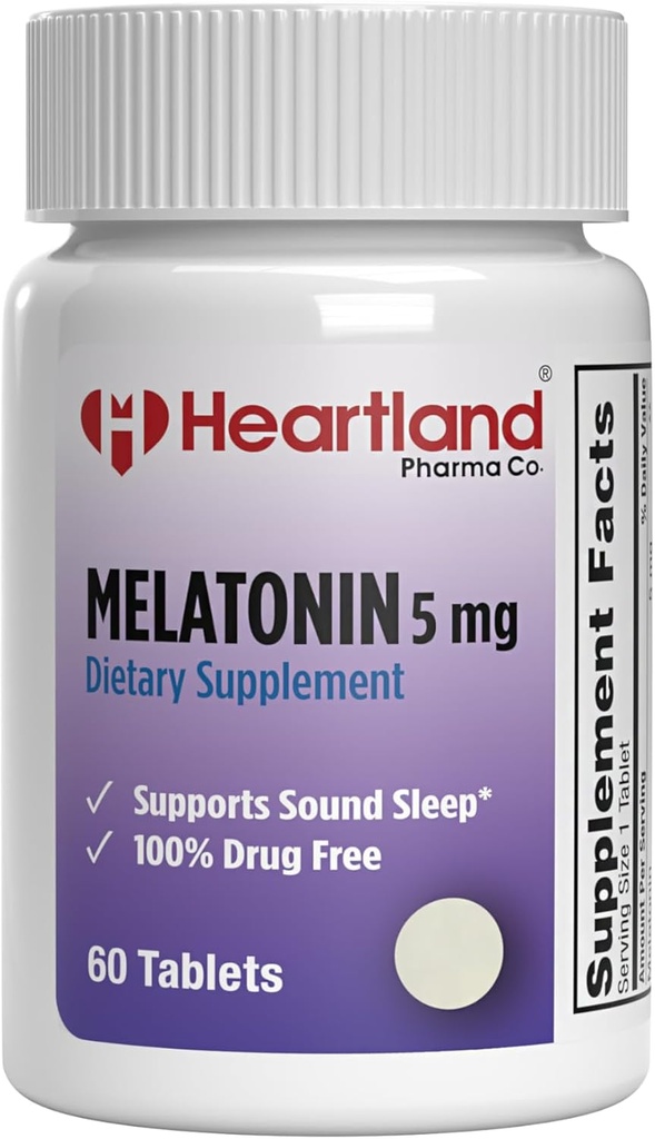 Melatonin 5mg PHARMAN124; prášky na spaní PHARMAN124; přírodní podpora spánku PHARMAND124; 100% Doplněk PREZISTA 124; Non-Habit Forming PHARMAND124; USA vyráběné PHARMAND124; 60 Počet