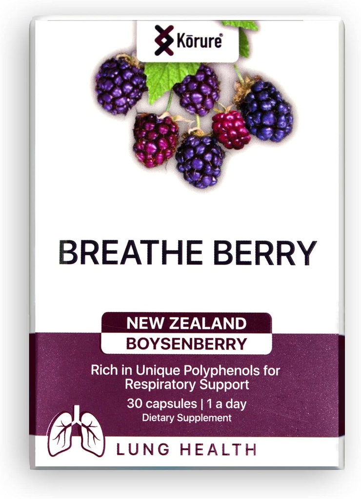 Dýchejte Berry Boysenberry přírodní zdravé plíce dodatek, podporuje hruď zácpa, Mucus a zvyšuje celkové dýchání Wellness zdravé plíce dodatek