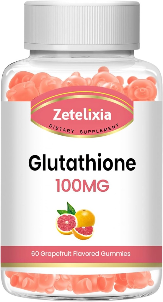 2 Pack Glutathione Kolagenové gumy, Kolagenové gumy s vitamínem C, Glutathione dodatek pro ženy, Vlasové kožní nehty Muscle & Joint, Anti- stárnutí, Vegan, Cukr zdarma, Grape Fruit Flavor, 120 Počet