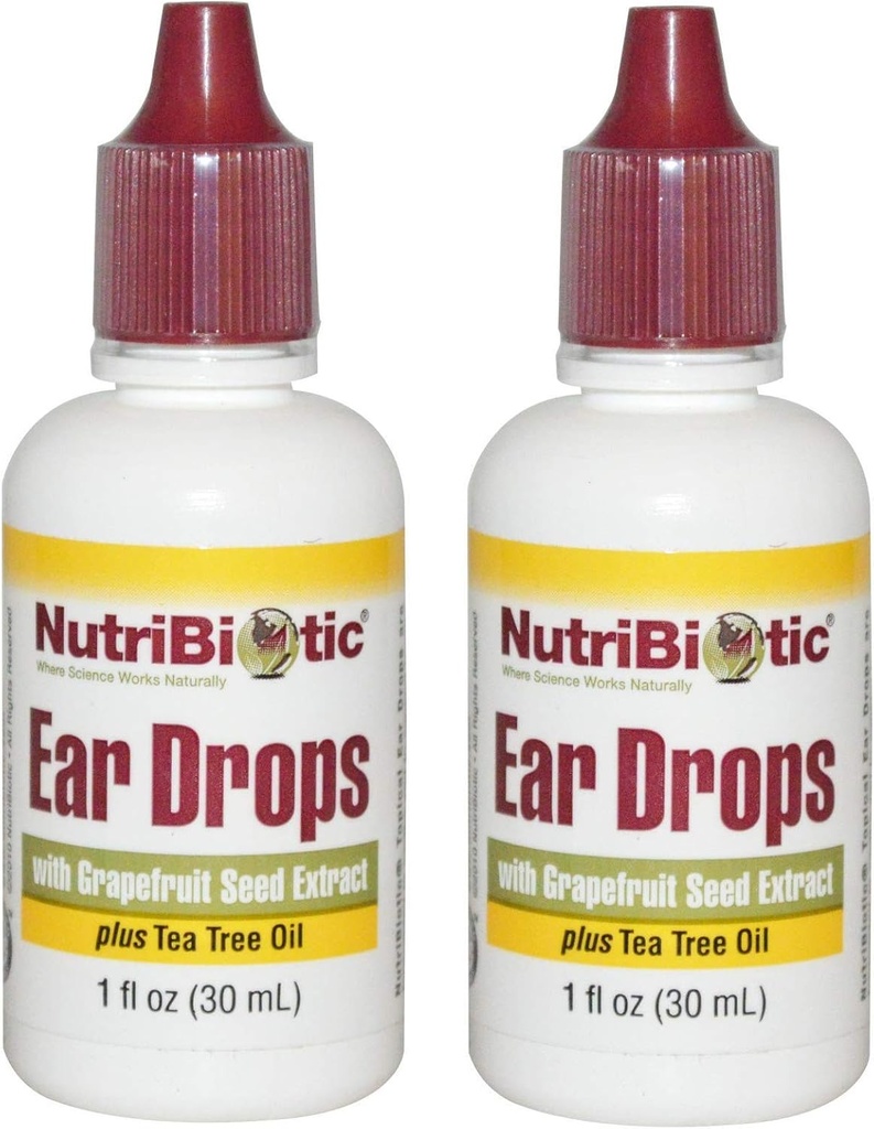 Nutrition Biotic Uar Drops with Grapefruit Seed Extract and Tea Tree Oil (Pack of 2), 1 Oz Each