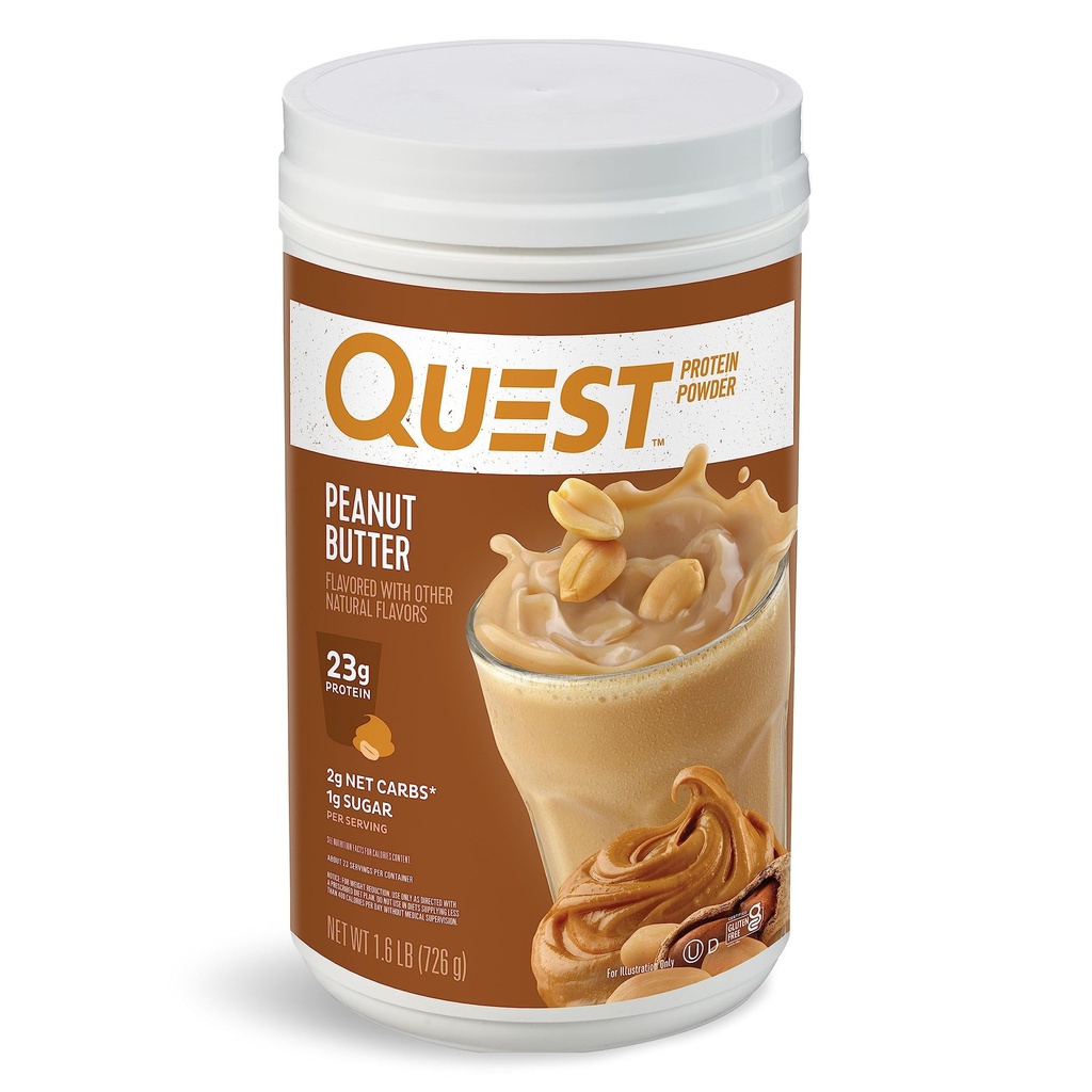 Quest Nutrition arašídové máslo prášek, 23g protein, 1g cukr, nízký karb, gluten zdarma, 1,6 libra, 23 Služeb