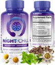 Night Chill Sleep Supplement - 60 Kapsle - Restful Sleep Support with DHHH-B from Magnolia Bark and L-Theanine Supplement - Stress Calm Mood Support - Spící pilulky pro dospělé od MaxLife Naturals