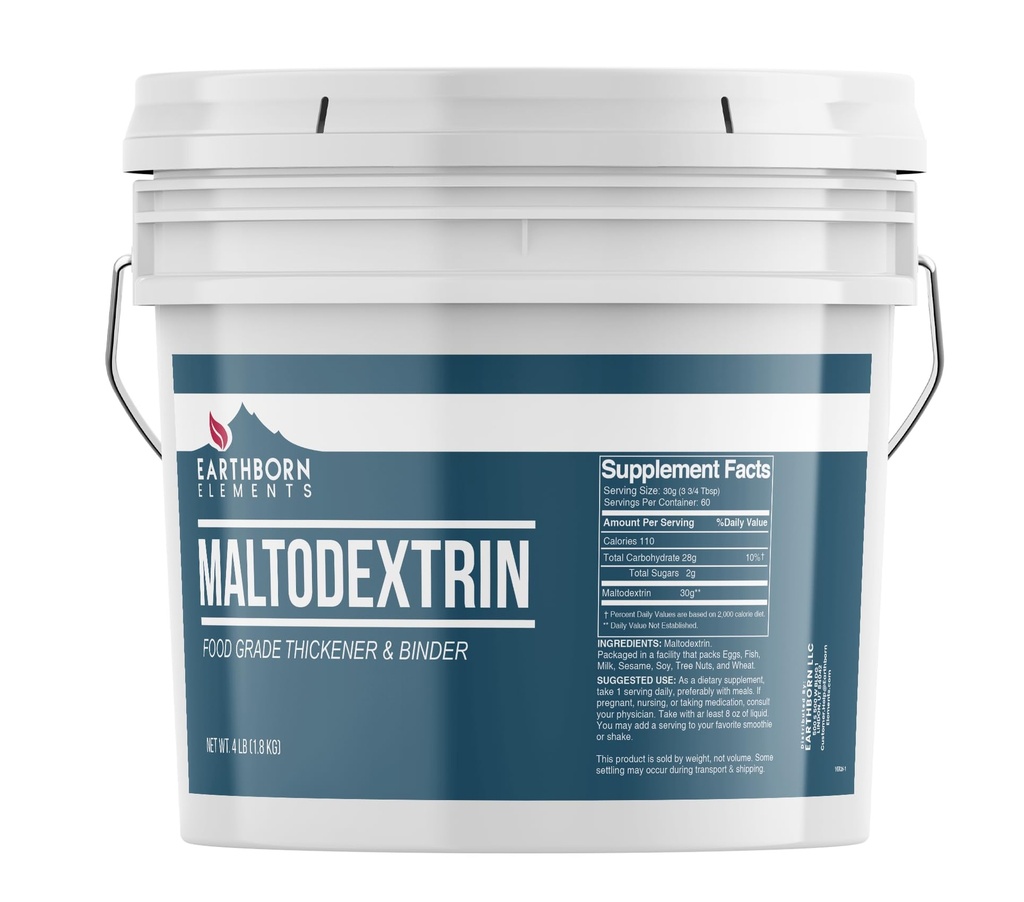 Pozemské elementy Maltodextrin (1 gallon) Voda rozpustný, komplexní karbohydrát pro cvičení třesy, bez umělé barvy nebo Flavor