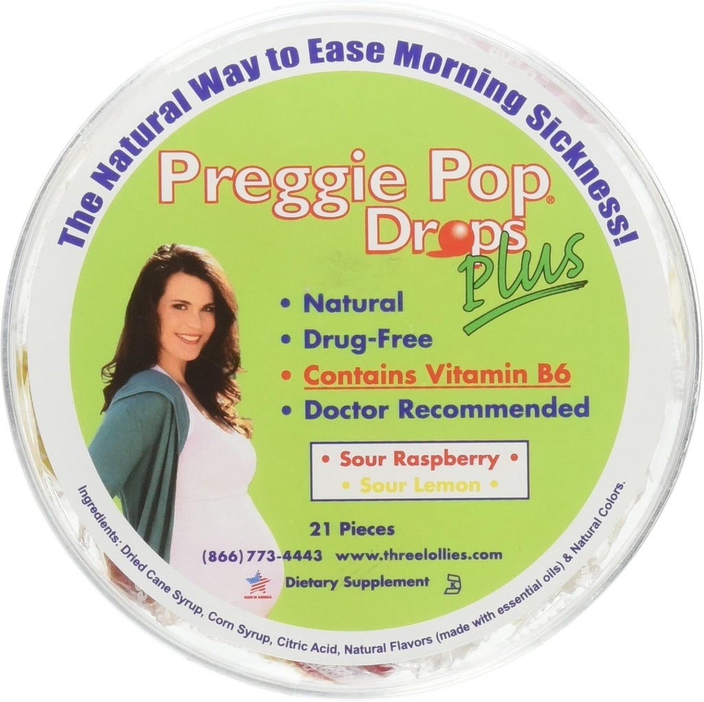 Tři lízátka Preggie Drops + W / B 6 21 Ct