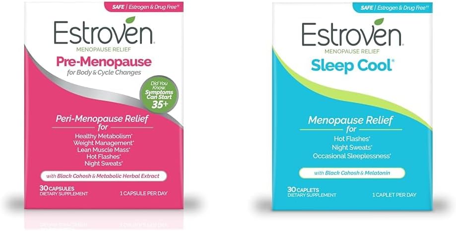 Estroven Menopauza Relief Bundle s Pre- Menopauza 30 Ct a Sleep Cool 30 Ct