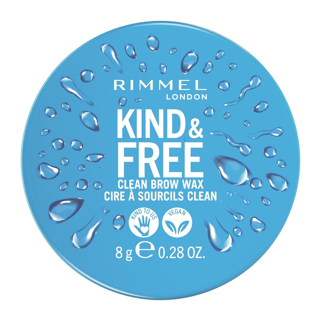 Rimmel London Kind & Free, Clear, Brow Wax, Easy to application, Long- Lasting Hold, No Flaking, No Residue, Lifted Brows, 0.28oz