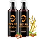 Mycí a kondicionér pro muže - Soften & Hydrate s Argan & Jojobový olej - Ovládání Tandruff & Svědění pro čerstvé, hladké a tangle-Free Beard - 2-Pack (4oz každý)