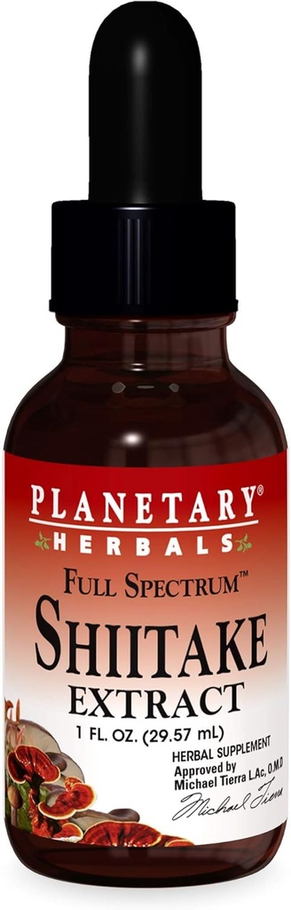 Planetární Herbals Full Spectrum Shiitake Extract Dodatek, 2 Fluid Ounce