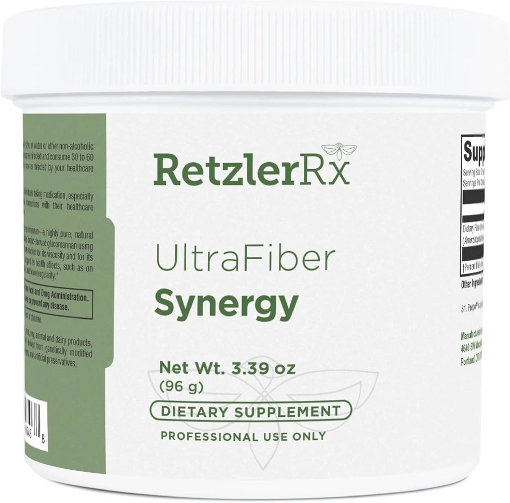 HormoneSynergy Ultra Fiber Lean Powder Supplement - Natural Soluble Propolmannan for Satiety & Digestive Health - Prebiotic Fiber for Bowel Regularity - Gluten- Free, Non- GMO Formule