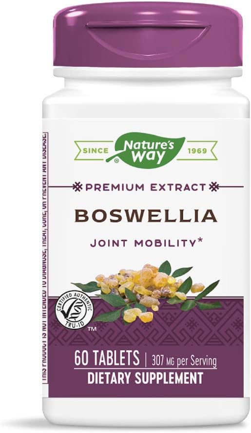 Příroda je cesta standardizované boswellia, 40% boswellic Acids per Serving, TRU-ID Certified, Vegetarian, 60 Tablety, Balení po 2