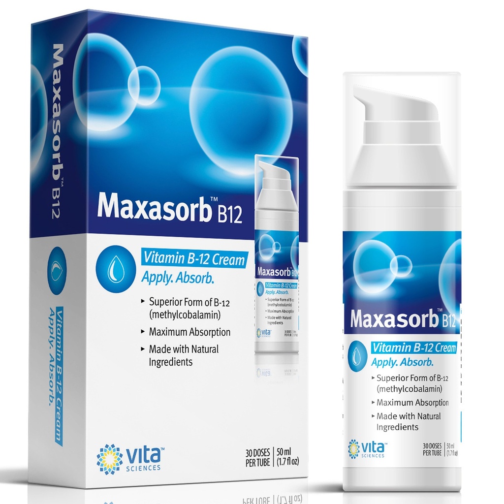 Vitamin B12 Cream Methyl B-12, Methylkobalamin B12 1000 mcg Energy, Health & Vibrant Skin, Výkonný Topical B12 Skin Cream - Pomáhá s Eczema & Psoriasis. Energie jako B12 Patch