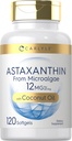 Carlyle Astaxanthin 12mg PHARMAN 124; 120 Softgels PHARMAN 124; dodatek z mikrořas PHARMAN 124; s kokosovým olejem PHARMAN 124; Non- GMO & Gluten Free