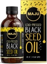 MAJU Black Seed Oil - 3 Times Thymoquinone, Cold- Pressed, 100% turecký černý kmínový olej, tekutý čistý černý olej, skleněná láhev, 8 oz