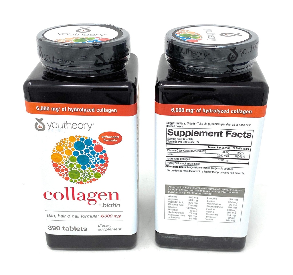 Youtheory Collagen Advanced Formule Tablety - 390 ct (2-Pack for 780 Ct)