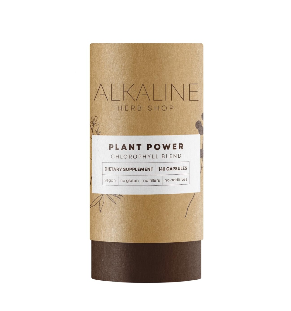 Alkalické Herb Shop Plant Příplatek 140 Kapsle (Chlorofyl)