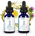 PranaDomací Adrenal Imunity Regimen 124; Adrenal Balance for Dogs with Cushing 's & Imunity Blend Dodatek pro psy a kočky