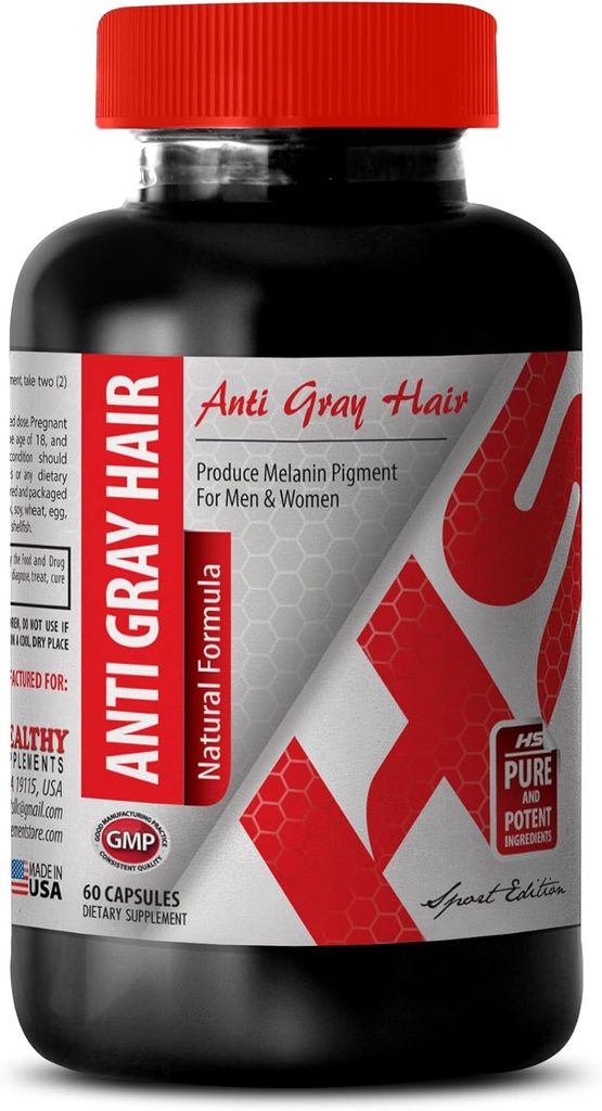 Kyselina listová 1000 mcg - Anti Gray Hair Natural Formule - Zlepšit zdraví vlasů (1 lahvička)