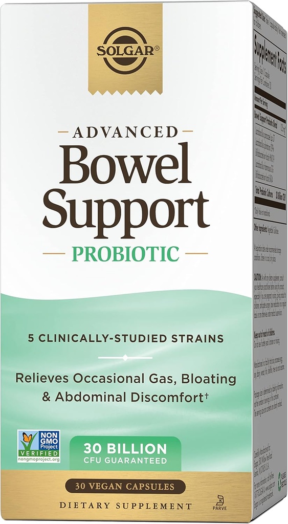 Solgar Bowel Podpora Probiotic, 30 Kapsle