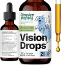 Navždy štěňata Vision doplňky pro psy - Oční tinktura w / Bilberry & Eyebright Herb - Všechny Breeds & Sizes - Tekutý pes doplňky stravy pro Vision Support & Eye Clarity - Cukr & Alkoholicko-zdarma - 2 oz
