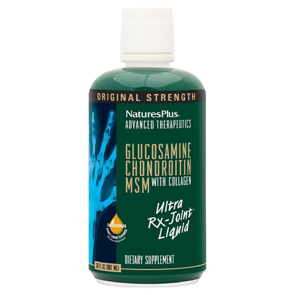 Natures Plus Ultra Rx-Joint Liquid, Med Lemon - 30 fl oz - Podporuje zdravé společné funkce - s Glucosamine, Chondroitin & MSM - Gluten Free - 30 Služeb