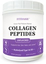 Kolagen Peptides Hydrolyzované Kolagen Powder Typ I a III, Podporuje vlasy, nehty, a spojky. Neochucené 41 Služeb 15.9 Oz. Grass-Fed Pastured-Raised.