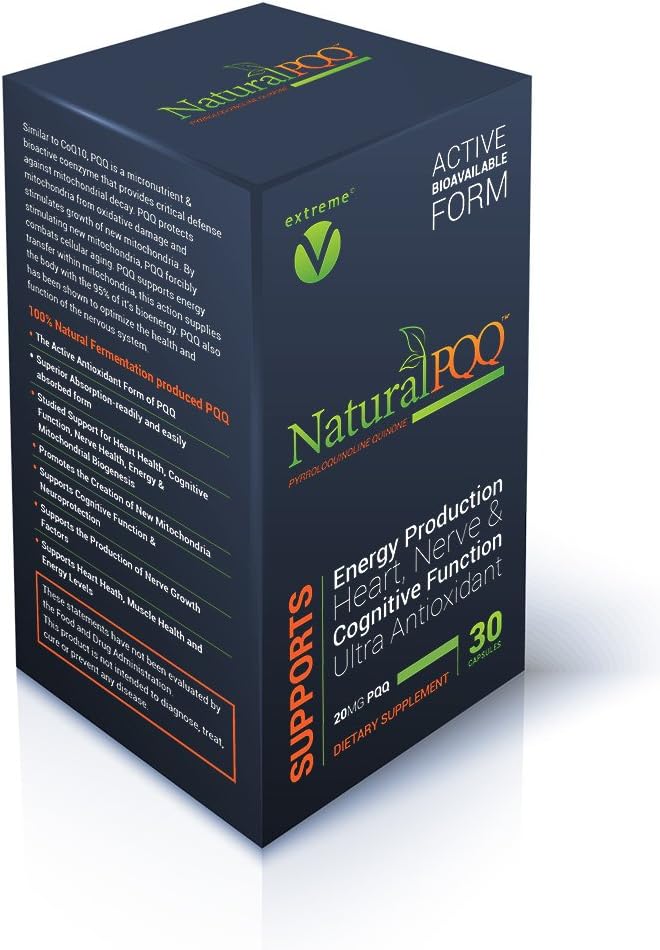 NaturalPQQ - Buněčná energie pro aktivní životní styl - 20mg PQQ, mitochondriální biogeneze