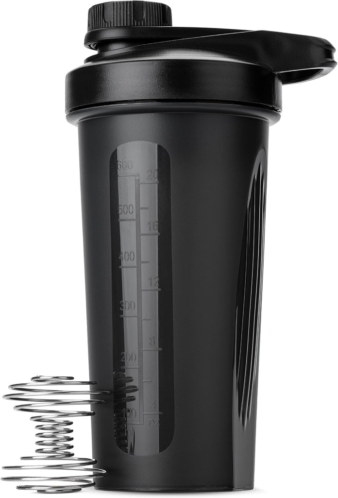 Pan Pen- Shaker Lahve pro proteinové směsi s Twist Cap, 28 oz, Black Protein Shaker Lahvička s Wire Whisk Ball, Shaker Cup, Mixer Lahvička