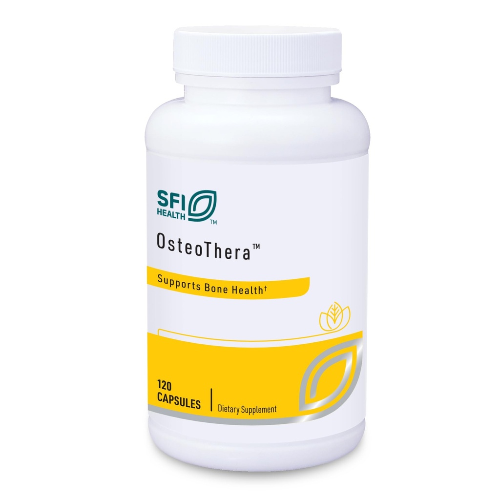 Klaire Labs SFI Health Osteothera Kapsle - Hypoalergenní a multifaktoriální Kostní podpůrná formule s vápníkem, vitamínem K, D3, hořčíkem a boronem (120 Kapsle)
