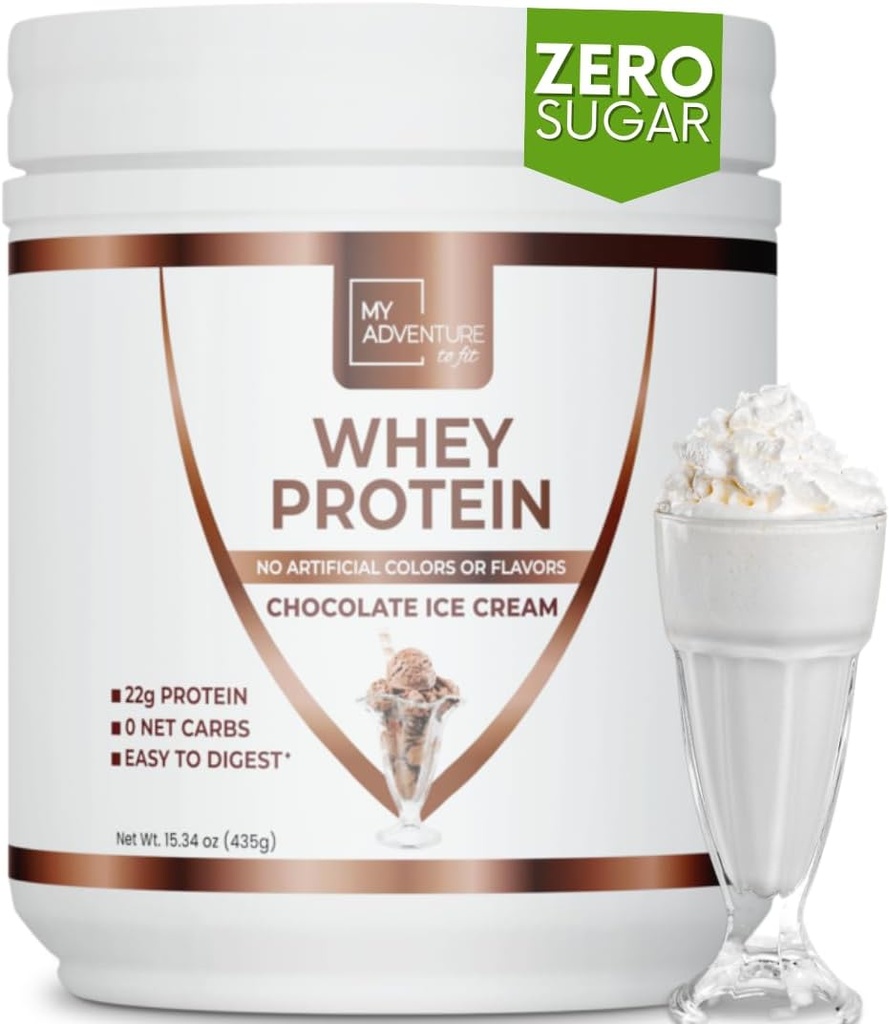 Můj dobrodružný izolát proteinu v prášku - Nízké sacharidové bílkoviny v prášku pro ženy - slazený se Stevia syrovátkovým izolátovým proteinem pro růst svalů - proteinový prášek (čokoládová zmrzlina, 15 Služeb)