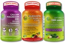 Veganská kost, imunitní, a Hormonální podpora Trio - Plant- based vápník, hořčík, zinek + D3, K2 & Turmeric + Quercetin s bromelainem, vitamin C, zinek + DIM 200mg & BioPerine ® v tobolkách s prodlouženým uvolňováním