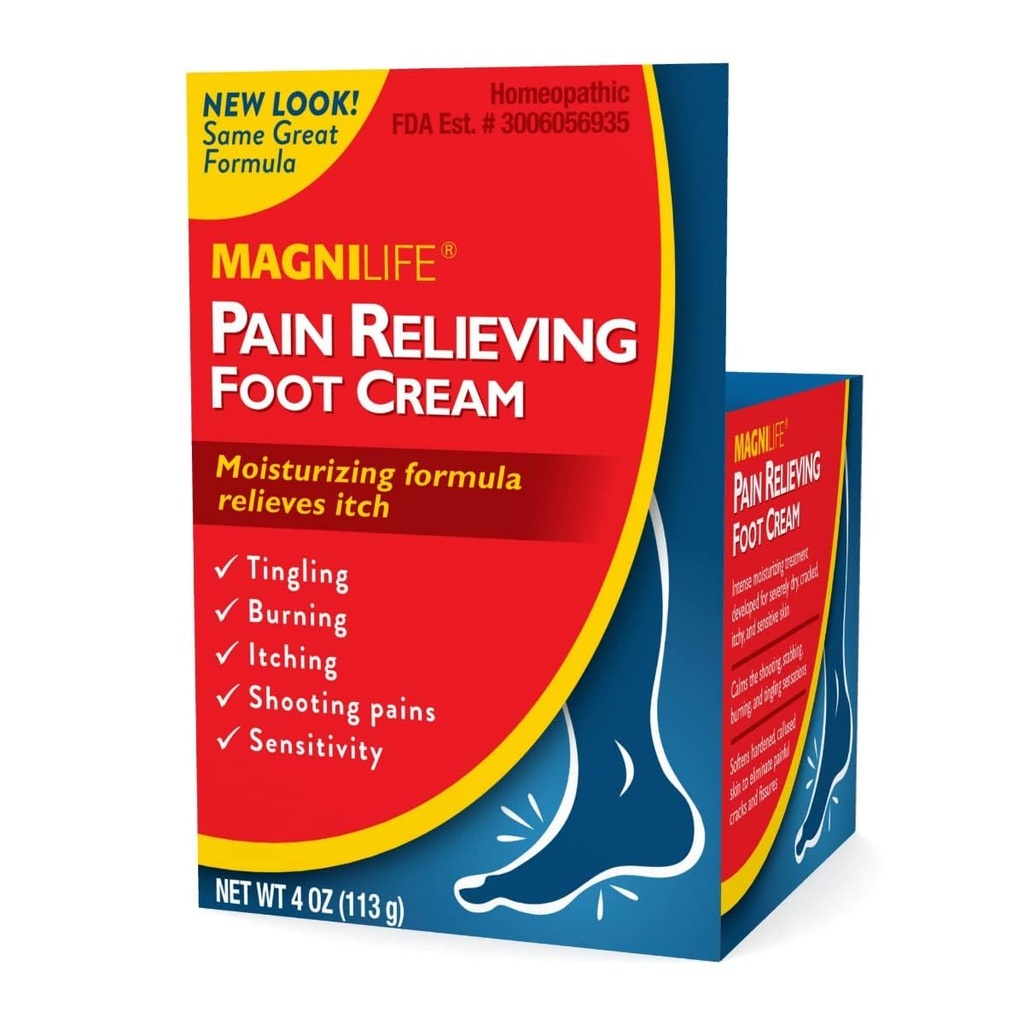 Magni Life DB Pain Relieving Foot Cream, 4 Ounce každý (2)