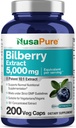 NusaPure Bilberry Extract 5,000mg 200 Vegetariánské čepice (Non- GMO, Vegan)