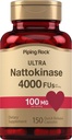 Piping Rock Nattokináza Dodatek 4000 FU 124; 100mg PHARMAR 124; 150 kapslí 124; Non- GMO, gluten zdarma