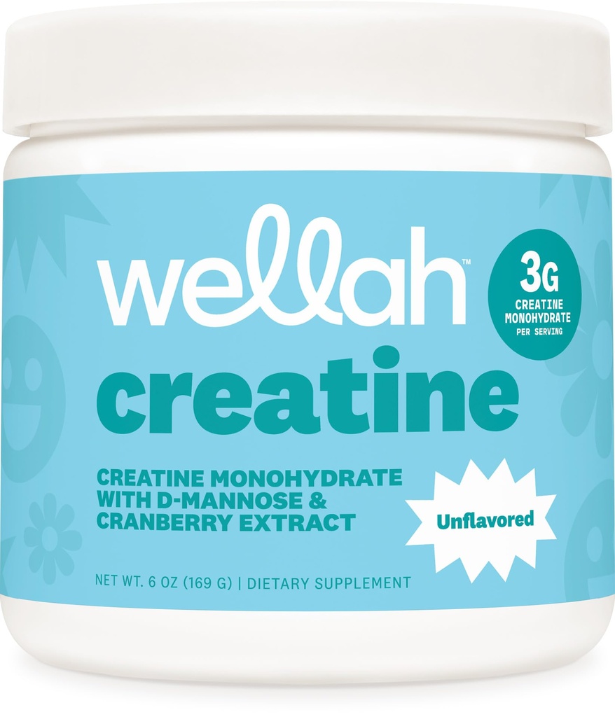 Wellah Creatine pro ženy (50 sluhů, bez příchutí) - Creatine Monohydrát s výtažkem z pampelišky a brusinky