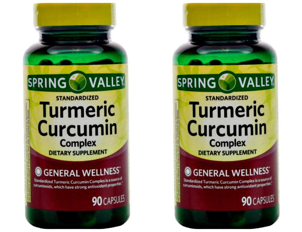 Jarní údolí Standerdized Complex Kurkumin doplněk stravy Kapsle, 500 mg, 90 počet, 2 pk